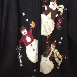 Tiara International 2004 Christmas Snowman Sweater XL!